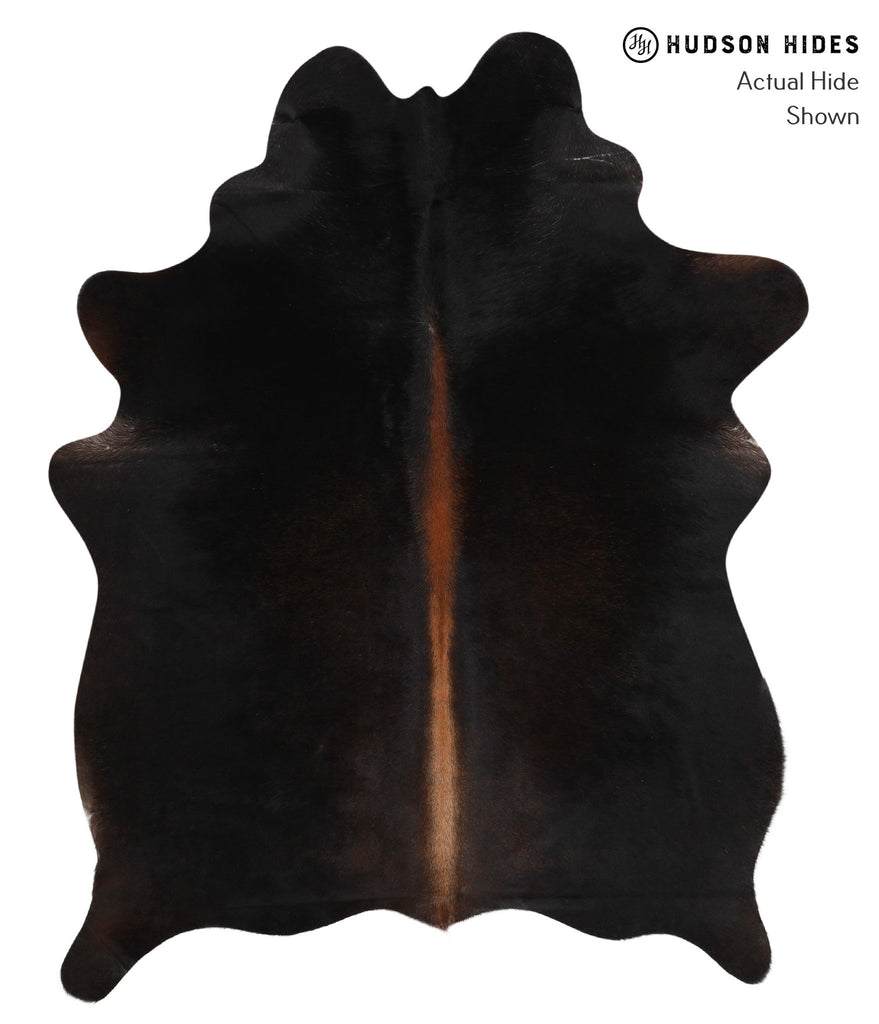 Chocolate Large Brazilian Cowhide Rug 6'6"H x 5'1"W #86249 by Hudson Hides