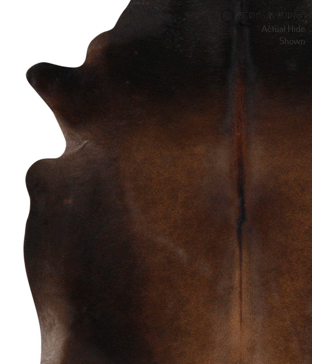 Chocolate Large Brazilian Cowhide Rug 6'7"H x 5'10"W #86250 by Hudson 
