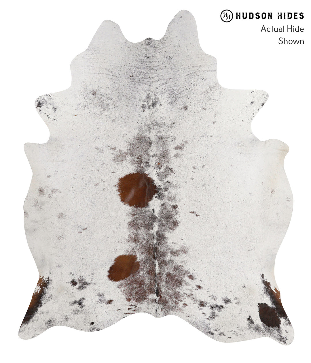 Salt and Pepper Brown X-Large Brazilian Cowhide Rug 7'6"H x 6'2"W #862