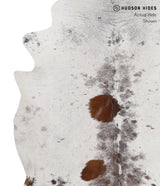 Salt and Pepper Brown X-Large Brazilian Cowhide Rug 7'6"H x 6'2"W #86260 by Hudson Hides