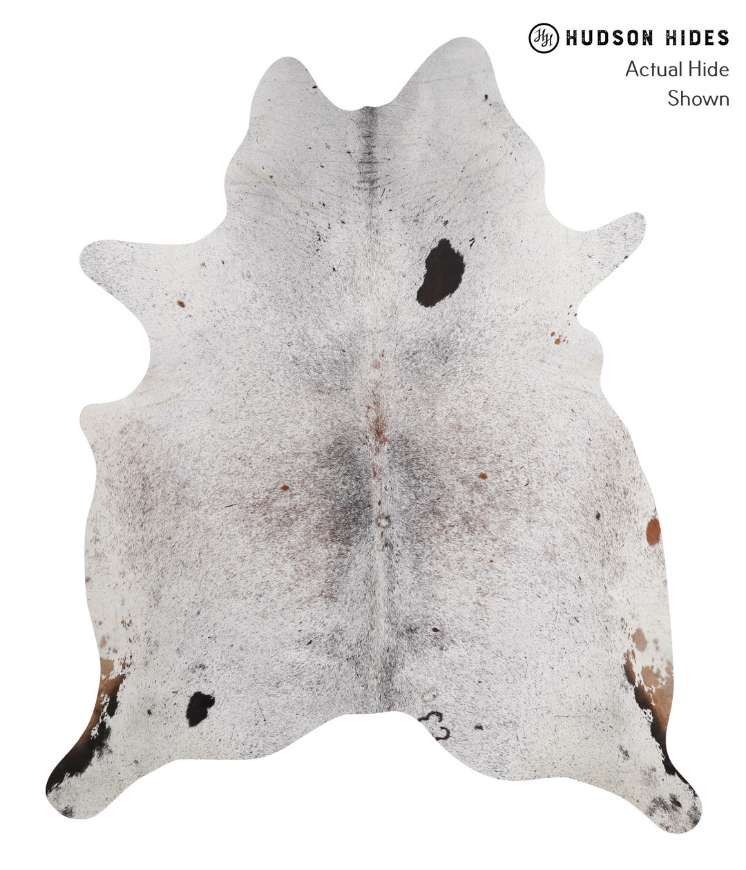 Salt and Pepper Black XX-Large Brazilian Cowhide Rug 8'1"H x 6'7"W #86
