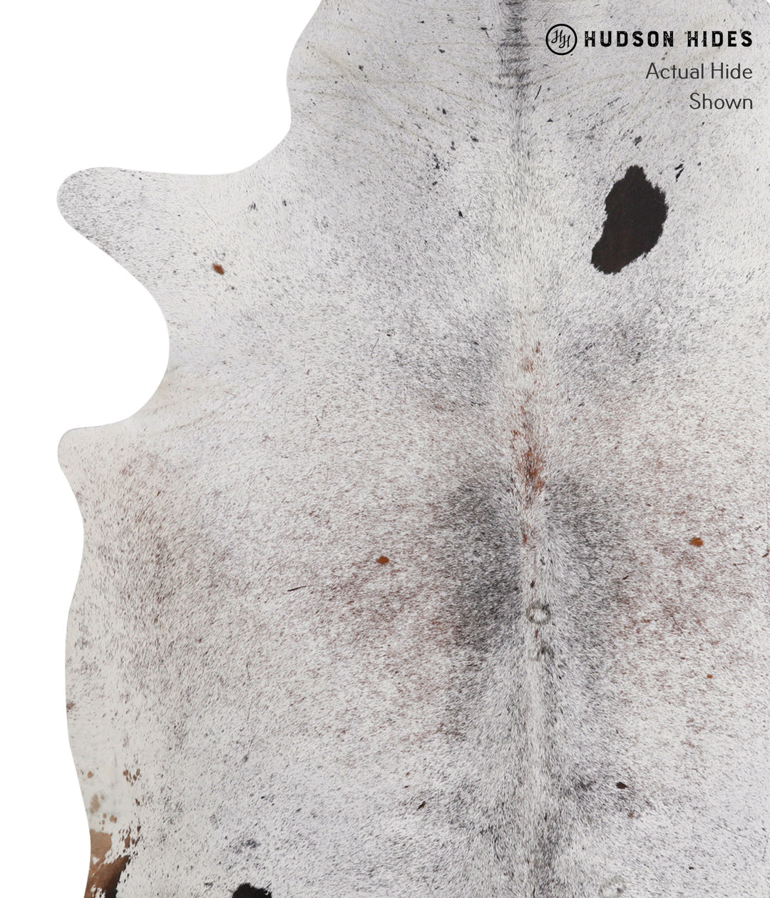 Salt and Pepper Black XX-Large Brazilian Cowhide Rug 8'1"H x 6'7"W #86