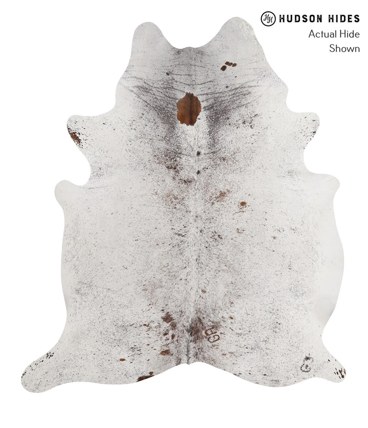 Salt and Pepper Black XX-Large Brazilian Cowhide Rug 7'7"H x 6'7"W #86271 by Hudson Hides