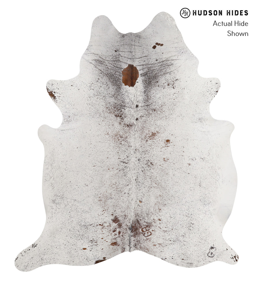 Salt and Pepper Black XX-Large Brazilian Cowhide Rug 7'7"H x 6'7"W #86271 by Hudson Hides