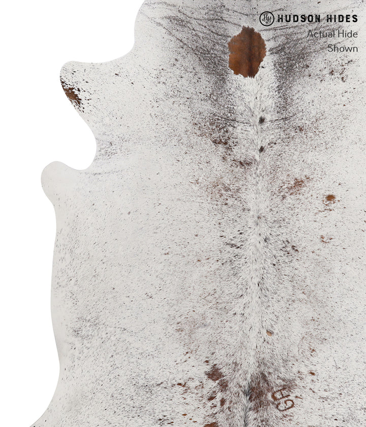Salt and Pepper Black XX-Large Brazilian Cowhide Rug 7'7"H x 6'7"W #86271 by Hudson Hides