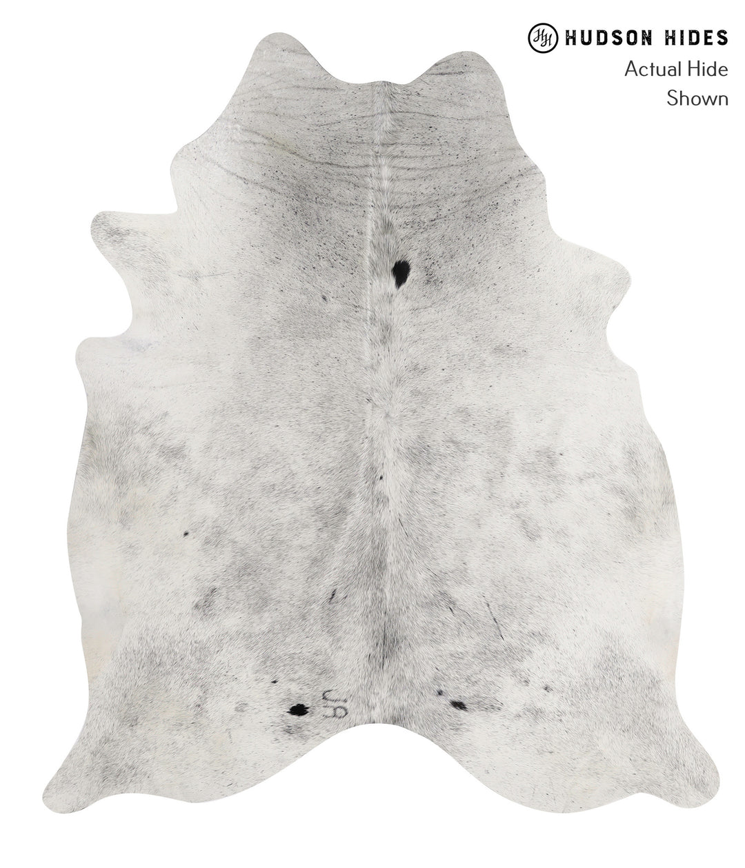 Salt and Pepper Black X-Large Brazilian Cowhide Rug 7'3"H x 6'4"W #863