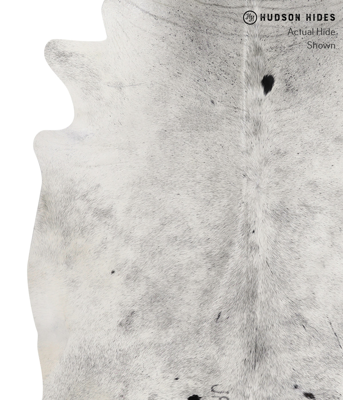 Salt and Pepper Black X-Large Brazilian Cowhide Rug 7'3"H x 6'4"W #86318 by Hudson Hides