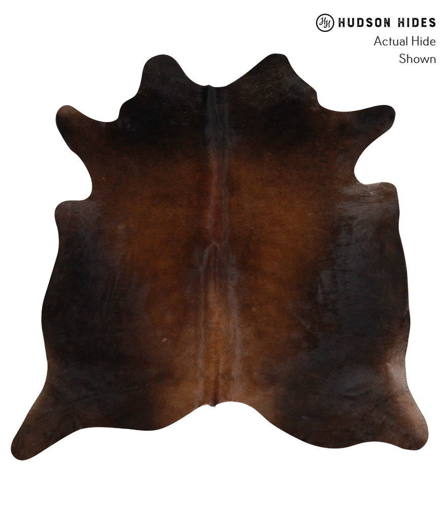Chocolate X-Large Brazilian Cowhide Rug 6'3"H x 6'4"W #86324 by Hudson Hides