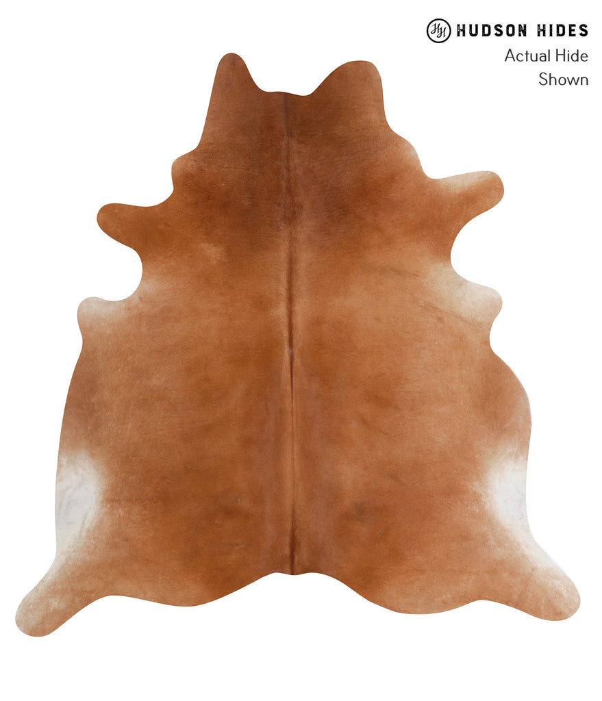 Solid Brown X-Large Brazilian Cowhide Rug 6'6"H x 6'4"W #86343 by Hudson Hides