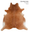 Solid Brown X-Large Brazilian Cowhide Rug 6'6