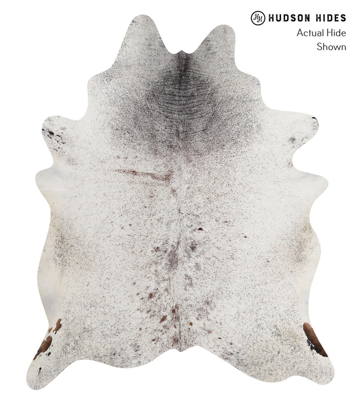 Salt and Pepper Black XX-Large Brazilian Cowhide Rug 7'9"H x 6'5"W #86352 by Hudson Hides