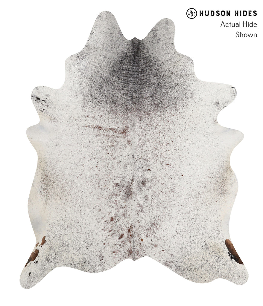 Salt and Pepper Black XX-Large Brazilian Cowhide Rug 7'9"H x 6'5"W #86352 by Hudson Hides