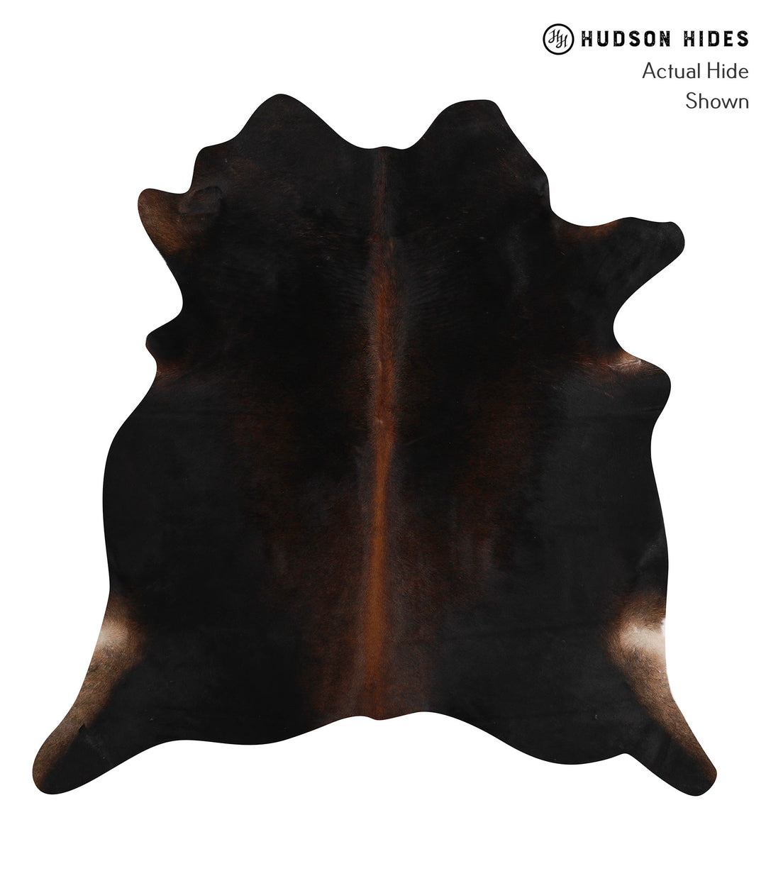 Chocolate Large Brazilian Cowhide Rug 6'3"H x 6'1"W #86382 by Hudson H
