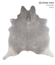 Medium Grey X-Large Brazilian Cowhide Rug 6'6"H x 6'2"W #86385 by Hudson Hides