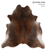 Chocolate X-Large Brazilian Cowhide Rug 6'8"H x 6'7"W #86436 by Hudson Hides