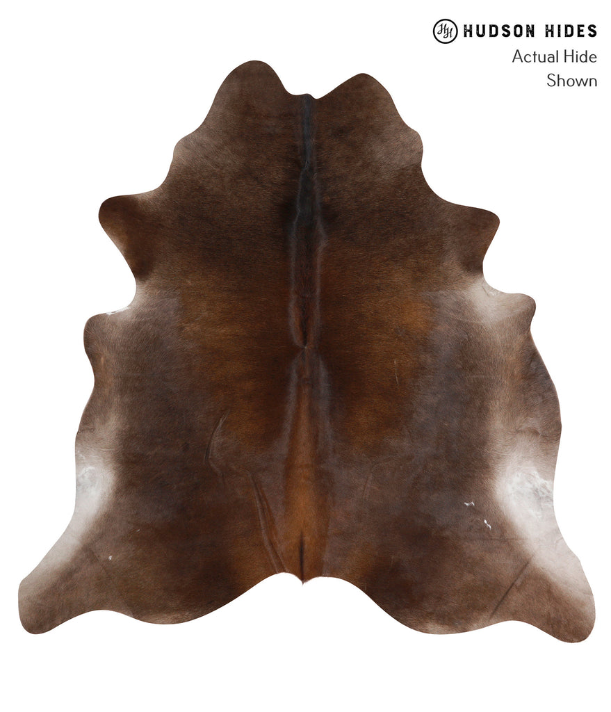 Chocolate X-Large Brazilian Cowhide Rug 6'8"H x 6'7"W #86436 by Hudson Hides