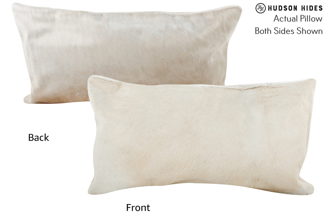 Beige 12"x22" Brazilian Cowhide Pillow #86470 by Hudson Hides