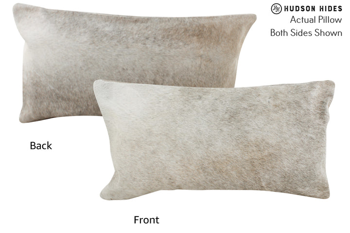 Grey 12"x22" Brazilian Cowhide Pillow #86497 by Hudson Hides