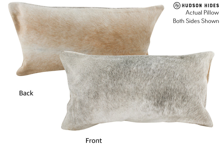 Grey 12"x22" Brazilian Cowhide Pillow #86538 by Hudson Hides
