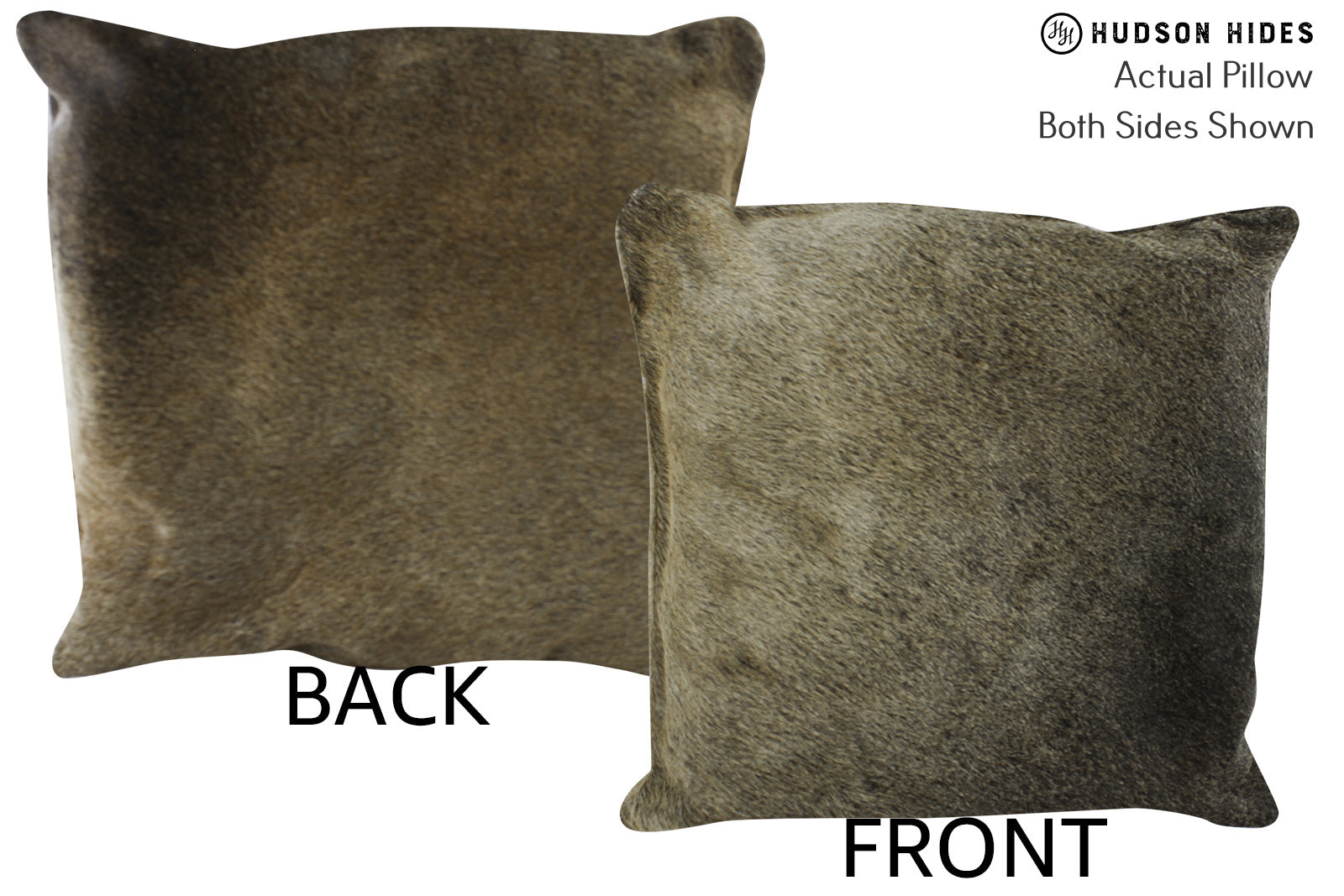 Grey with Beige Cowhide Pillow #86572