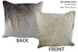 Grey with Beige 16"x16" Brazilian Cowhide Pillow #86592 by Hudson Hides