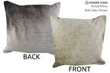 Grey with Beige 16"x16" Brazilian Cowhide Pillow #86592 by Hudson Hides