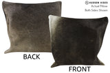 Grey with Beige 16"x16" Brazilian Cowhide Pillow #86604 by Hudson Hides