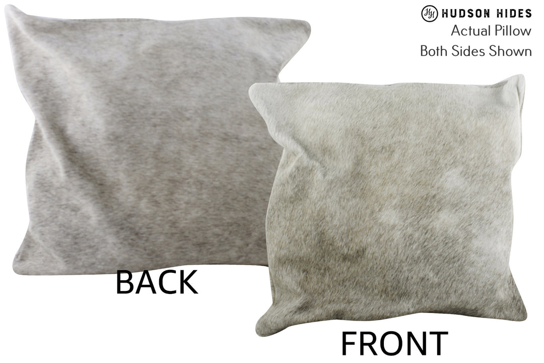 Grey 16"x16" Brazilian Cowhide Pillow #86611 by Hudson Hides