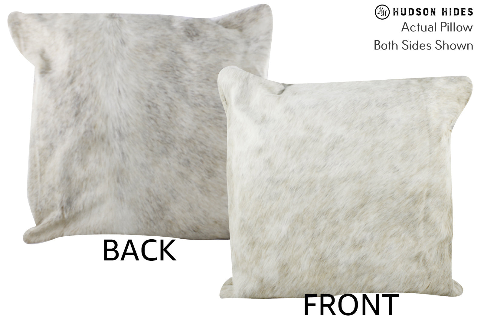 Beige and White Cowhide Pillow #86621
