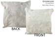 Beige and White 16"x16" Brazilian Cowhide Pillow #86621 by Hudson Hides