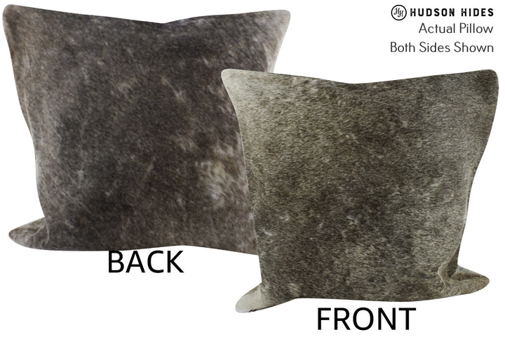 Taupe 16"x16" Brazilian Cowhide Pillow #86625 by Hudson Hides