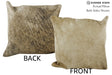 Beige 16"x16" Brazilian Cowhide Pillow #86663 by Hudson Hides