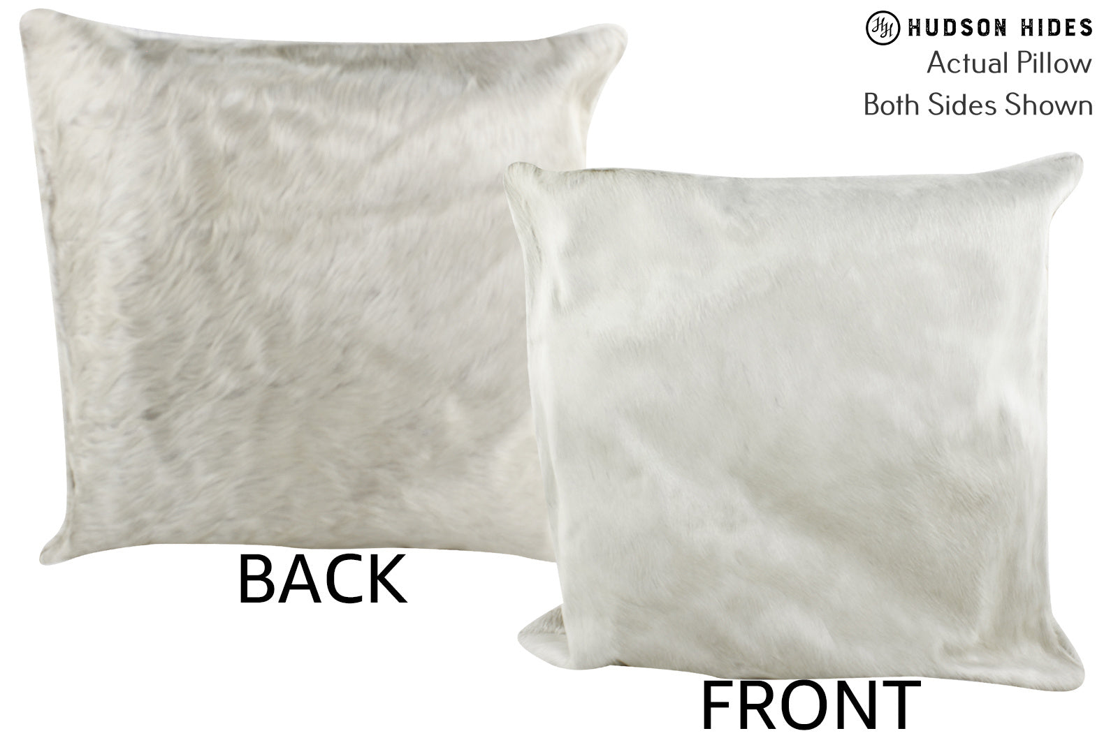 Solid White Cowhide Pillow #86672