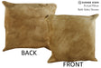 Solid Brown 16"x16" Brazilian Cowhide Pillow #86679 by Hudson Hides