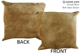 Solid Brown 16"x16" Brazilian Cowhide Pillow #86679 by Hudson Hides