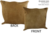 Solid Brown 16"x16" Brazilian Cowhide Pillow #86703 by Hudson Hides
