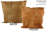 Solid Brown 20"x20" Brazilian Cowhide Pillow #87260 by Hudson Hides