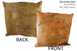 Solid Brown 20"x20" Brazilian Cowhide Pillow #87278 by Hudson Hides