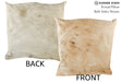 Beige 20"x20" Brazilian Cowhide Pillow #87282 by Hudson Hides