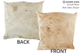 Beige 20"x20" Brazilian Cowhide Pillow #87282 by Hudson Hides