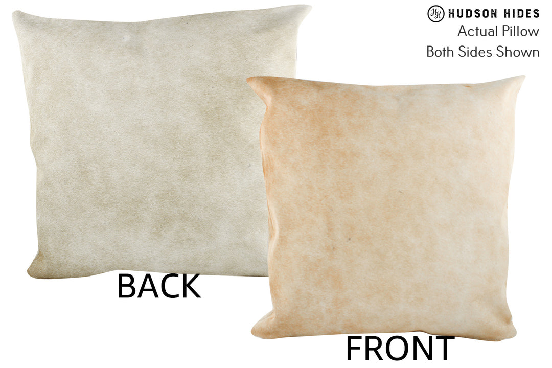 Beige 20"x20" Brazilian Cowhide Pillow #87460 by Hudson Hides