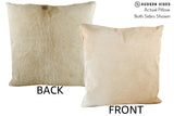 Beige 20"x20" Brazilian Cowhide Pillow #87462 by Hudson Hides