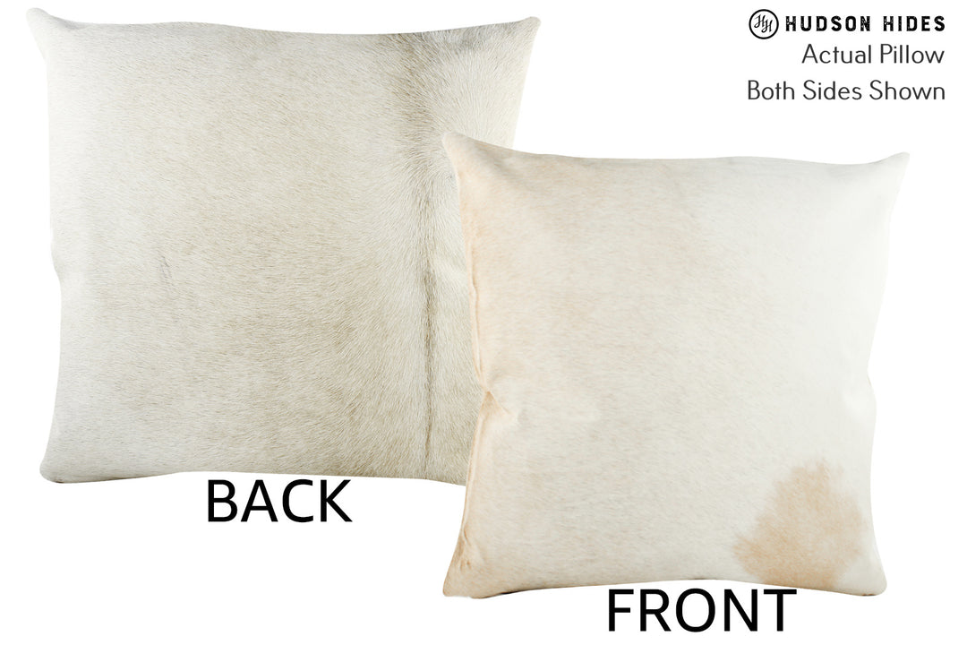 Beige 20"x20" Brazilian Cowhide Pillow #87476 by Hudson Hides