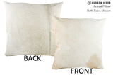 Beige 20"x20" Brazilian Cowhide Pillow #87476 by Hudson Hides