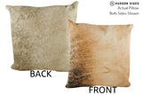 Beige 20"x20" Brazilian Cowhide Pillow #87488 by Hudson Hides