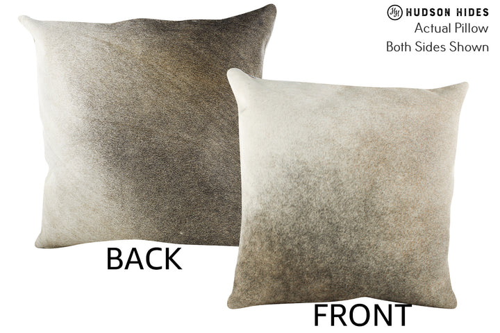 Grey 20"x20" Brazilian Cowhide Pillow #87555 by Hudson Hides