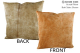 Beige 20"x20" Brazilian Cowhide Pillow #87598 by Hudson Hides