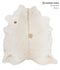 Ivory with Beige X-Large Brazilian Cowhide Rug 7'0