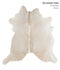 Beige and White X-Large Brazilian Cowhide Rug 7'1