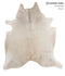 Ivory with Beige X-Large Brazilian Cowhide Rug 7'2